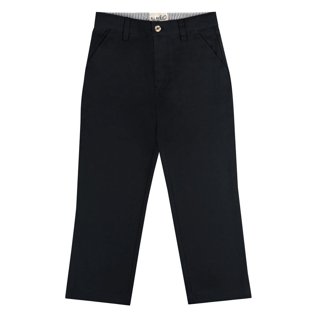 All Navy Boys Poly/Cotton Pants - Toddler Sizes - Regular Fit -