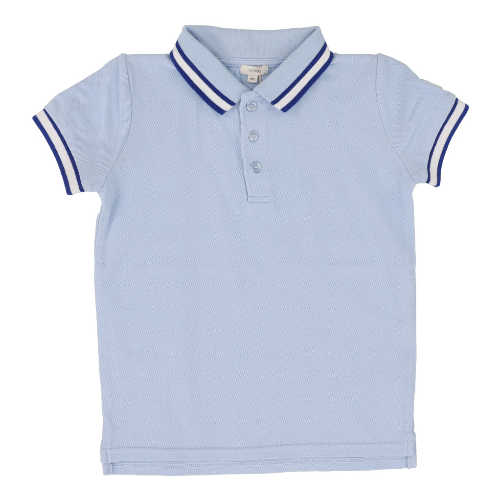 Lil Legs Thick White Stripe Polo - Short Sleeve - SS25 -