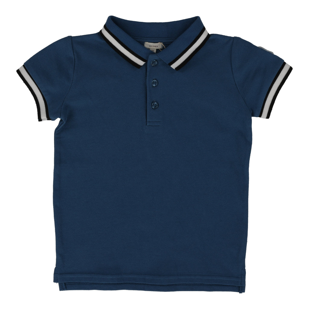 Lil Legs Thick White Stripe Polo - Short Sleeve - SS25 -