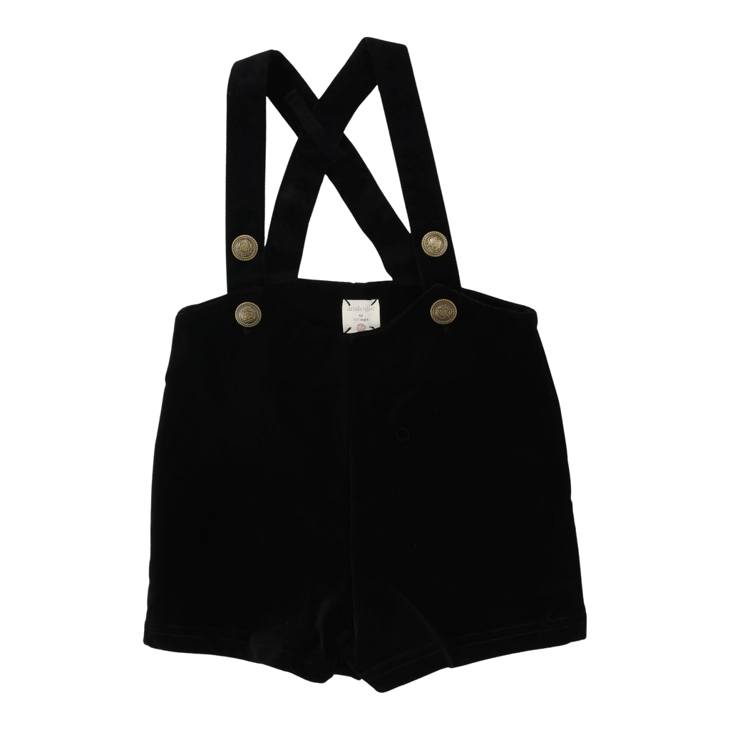 Analogie Velvet Suspender Shorts -