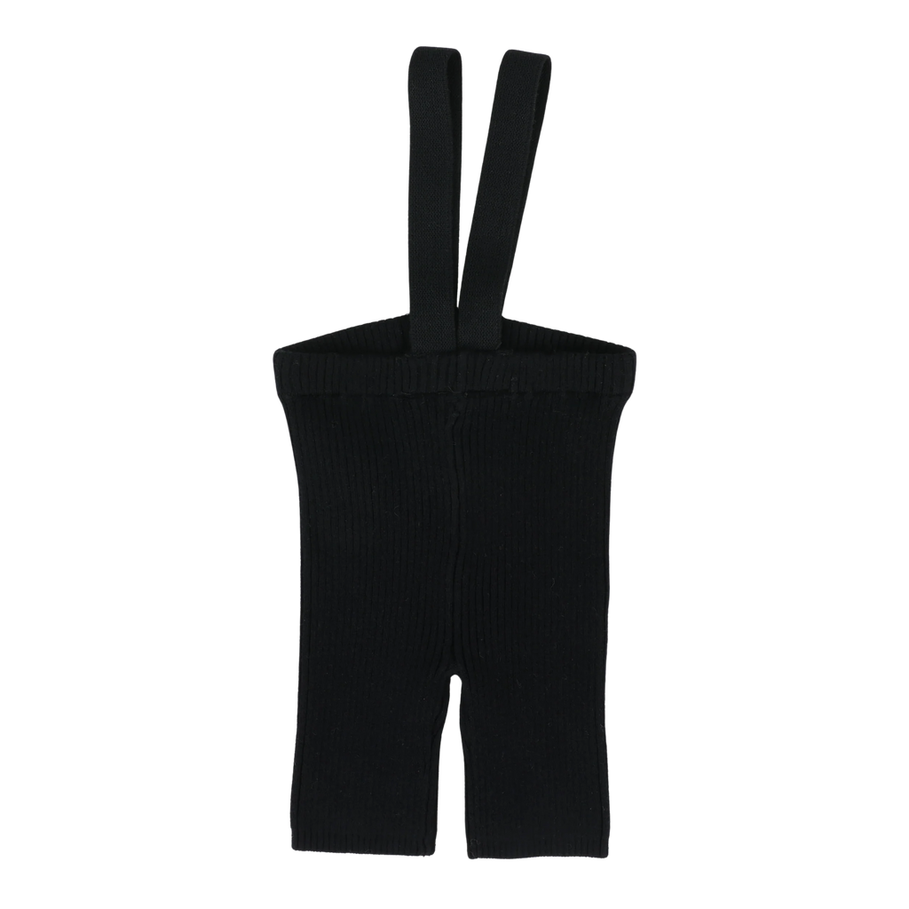 Lil Legs Basic Knit Suspender Shorts -