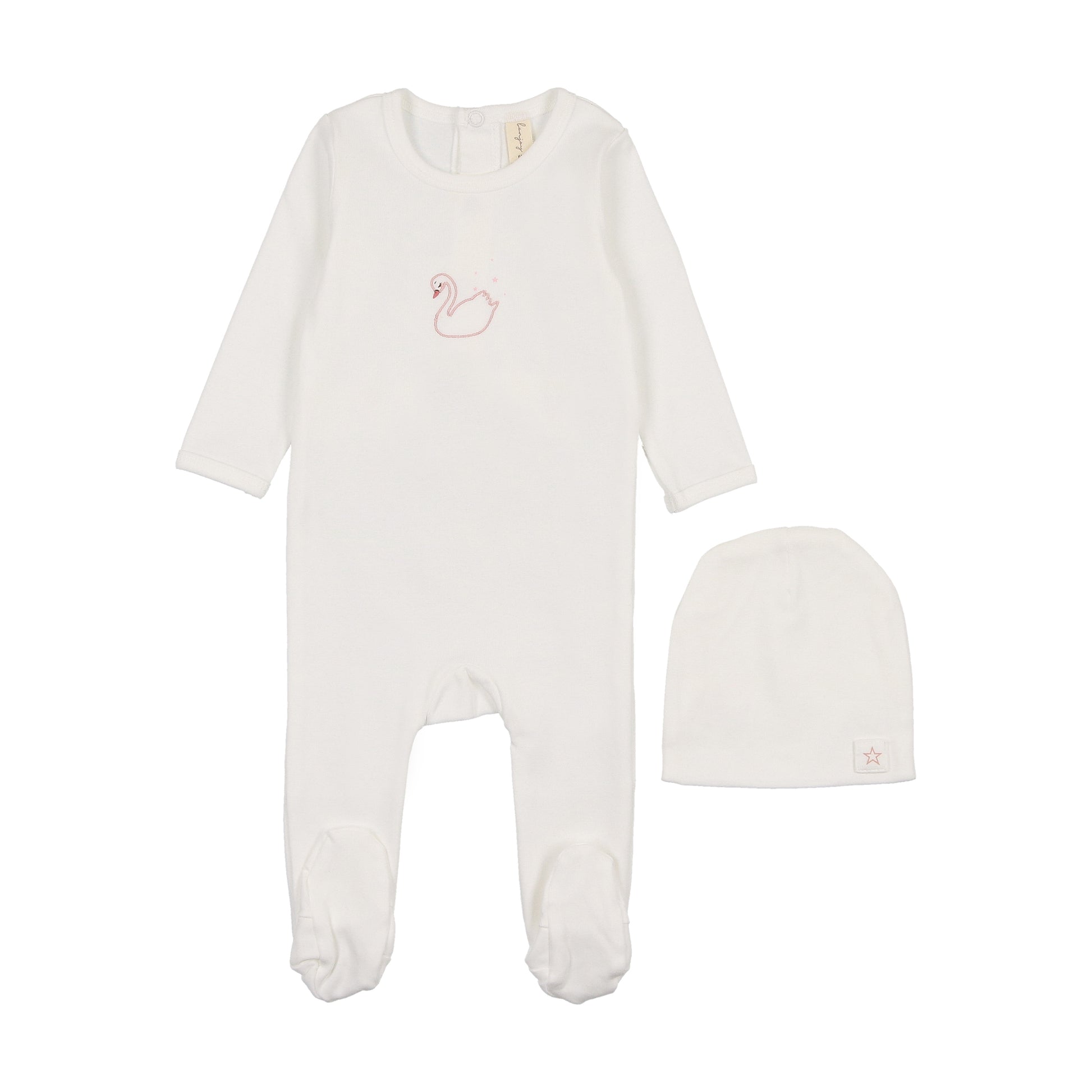 Bonjoy Printed Swan Footie 3-Piece Set - SS25 -
