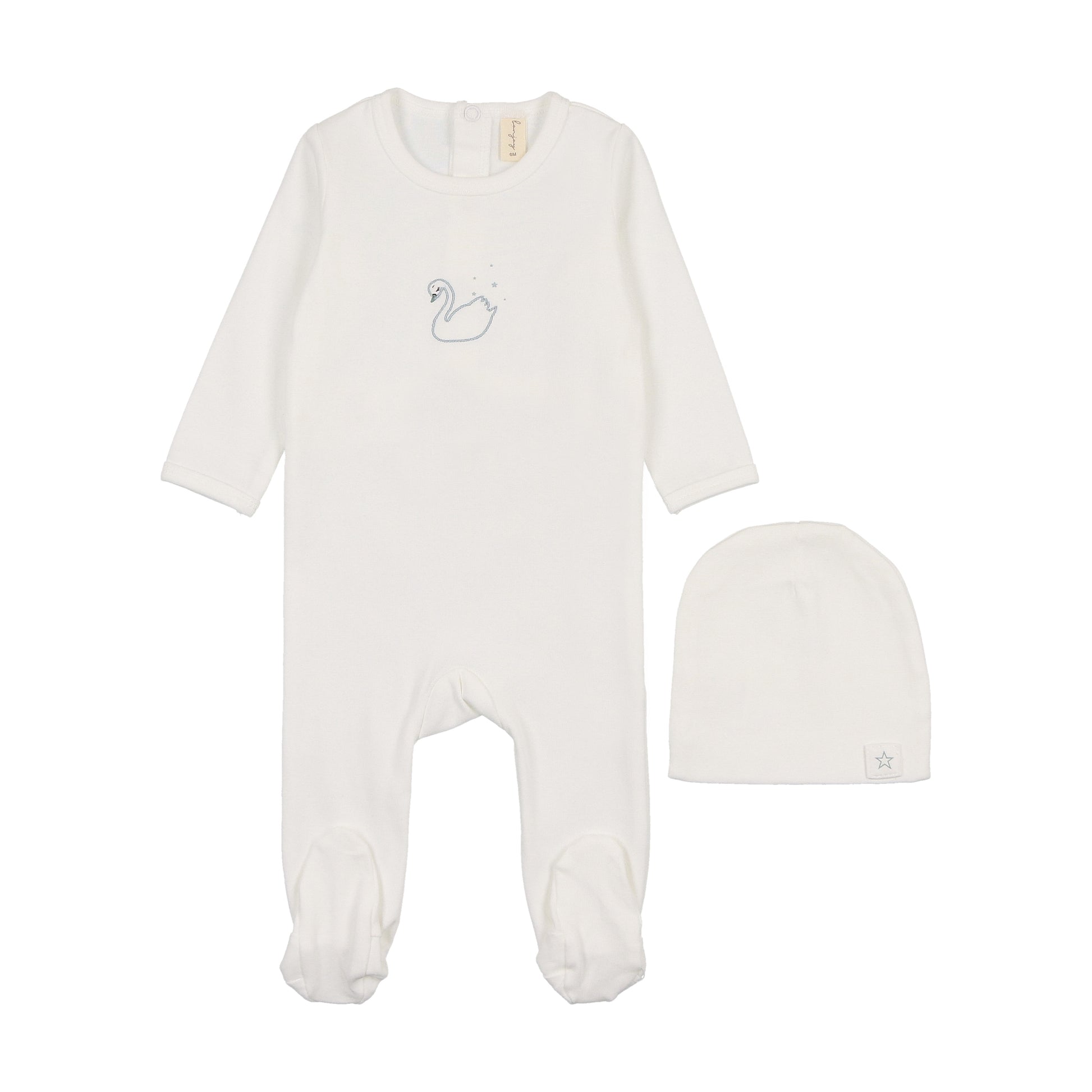 Bonjoy Printed Swan Footie 3-Piece Set - SS25 -
