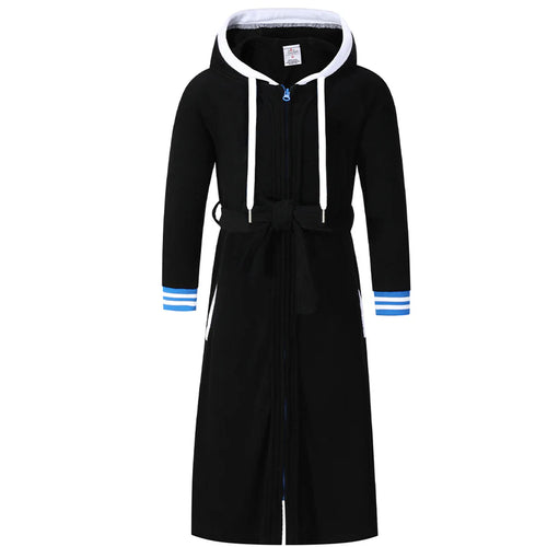 Abstract Boys Lightweight Zippered Terry Robe - Varsity Design -