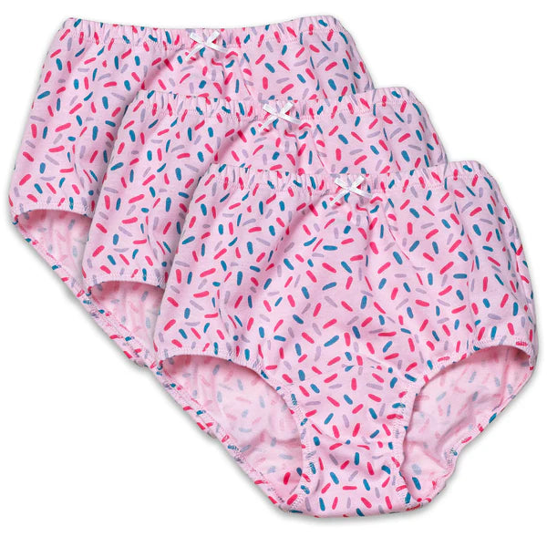 Candyland Girls Briefs - Sprinkle Design - 3 Pack -