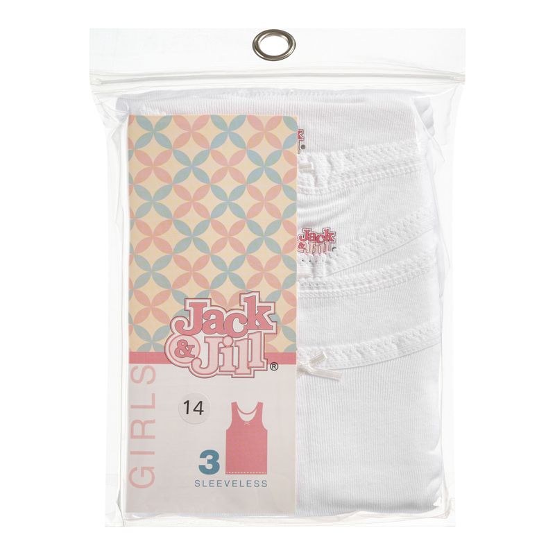 Jack & Jill Girls Sleeveless Undershirts - 3 Pack -