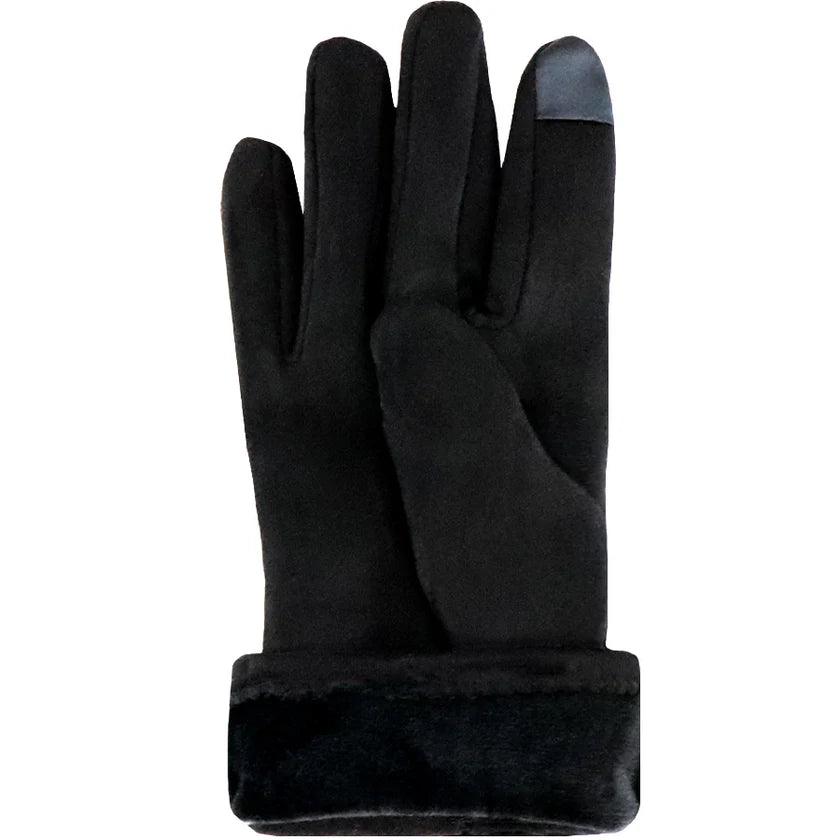 Fantino Ladies Black Quilted Gloves -