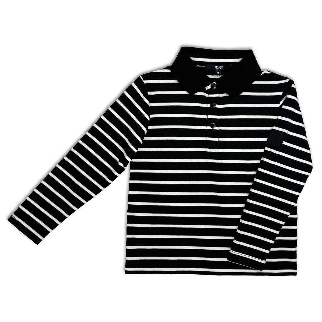 Jolie Enfants Striped French Terry Polo - FB1147 - FW25 -