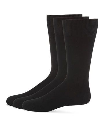 MeMoi Mens Bamboo Rayon Flat Knit Socks - 3 Pack - MM-461 -