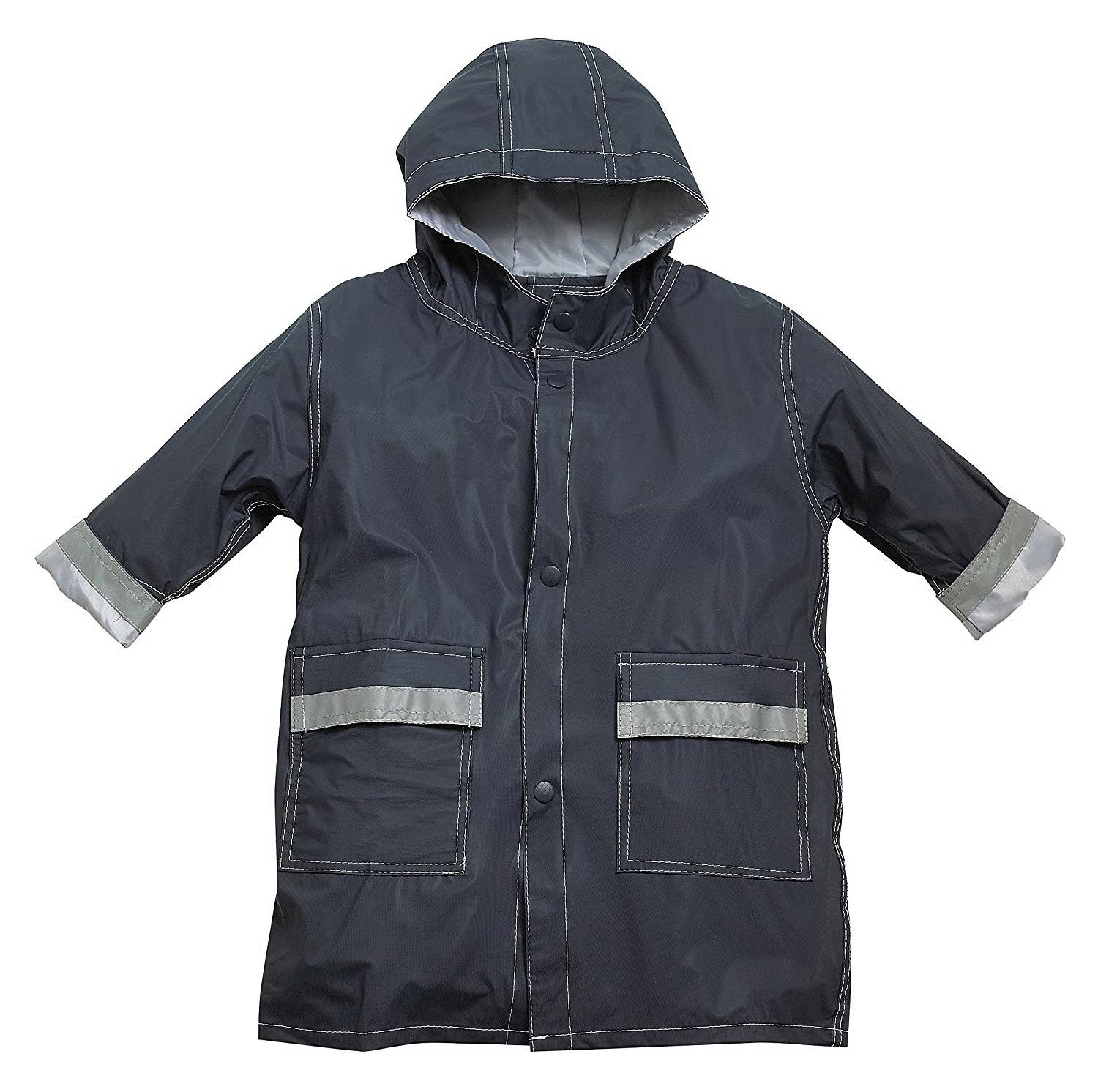 Fit Rite Boys Navy Raincoat - Grey trim - B8103 -