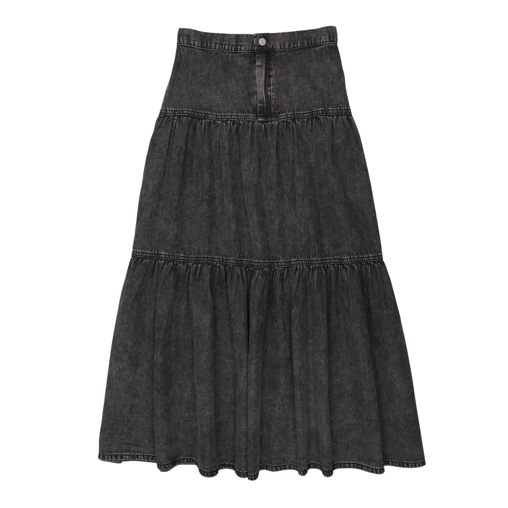 Lil Legs Denim Tiered Maxi Skirt - SS26 -