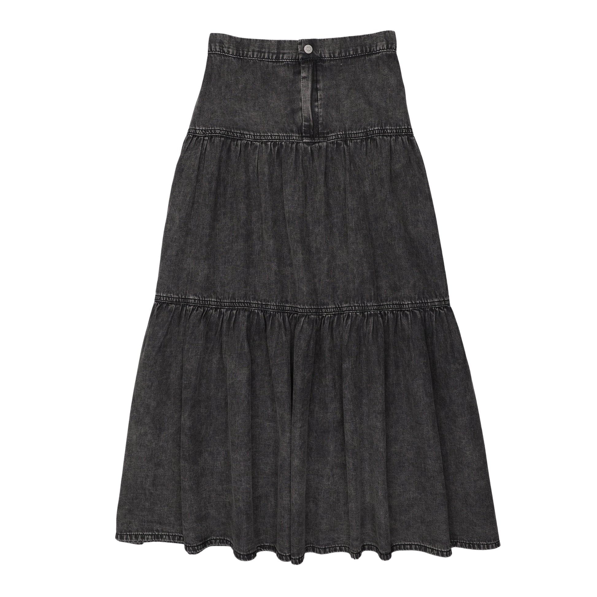 Lil Legs Denim Tiered Maxi Skirt - SS26 -