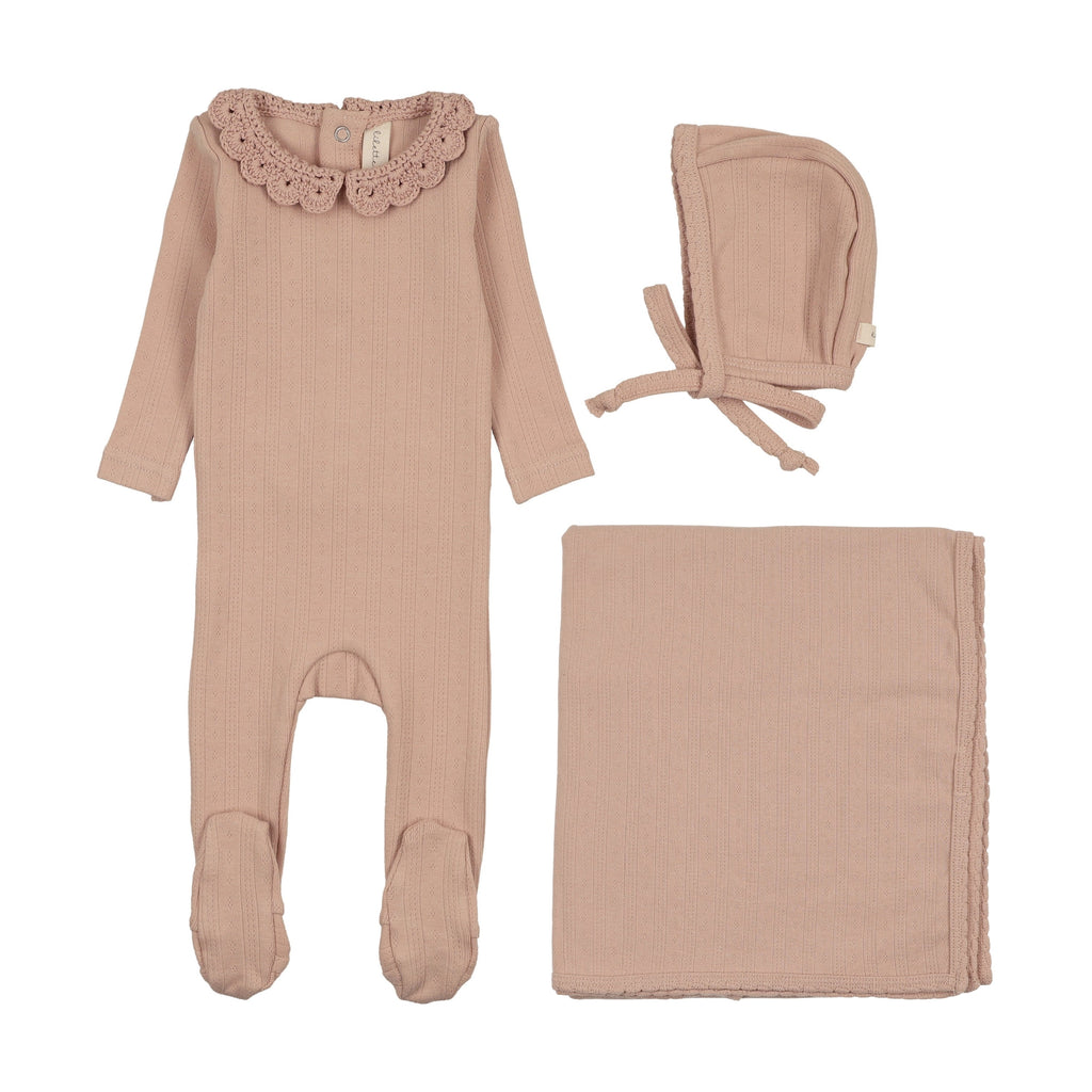 Lilette Crochet Collar Layette Set - FW26 -