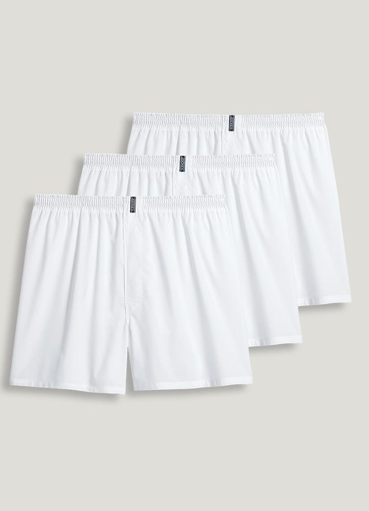 Jockey Mens Full Cut Woven Boxers - 3 Pack - 9900 -