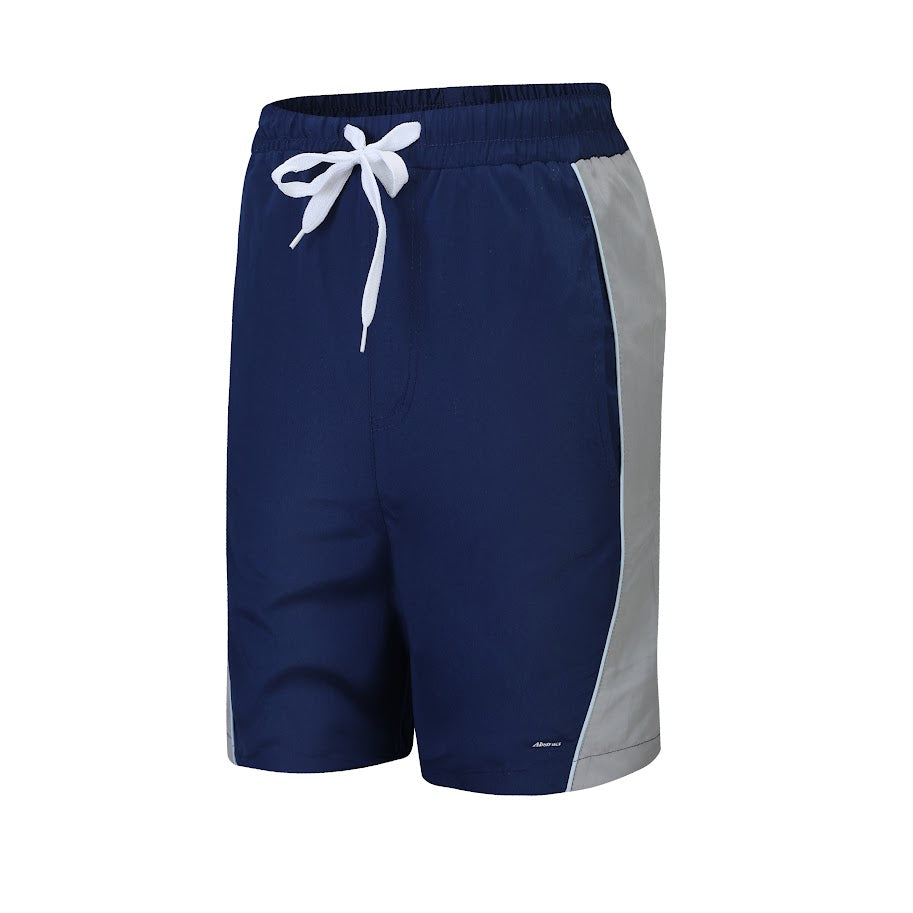 Abstract Boys Swim Pants - Grey Swirl Sides -
