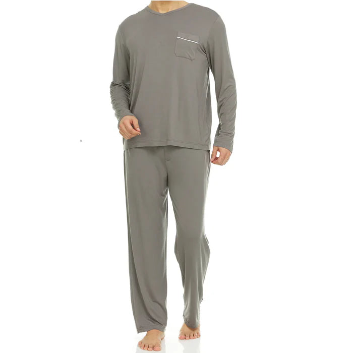 Symmar Jersey Stretch Pajamas - V-Neck -