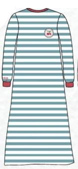 Clouds Striped Nightgown - SS25 -
