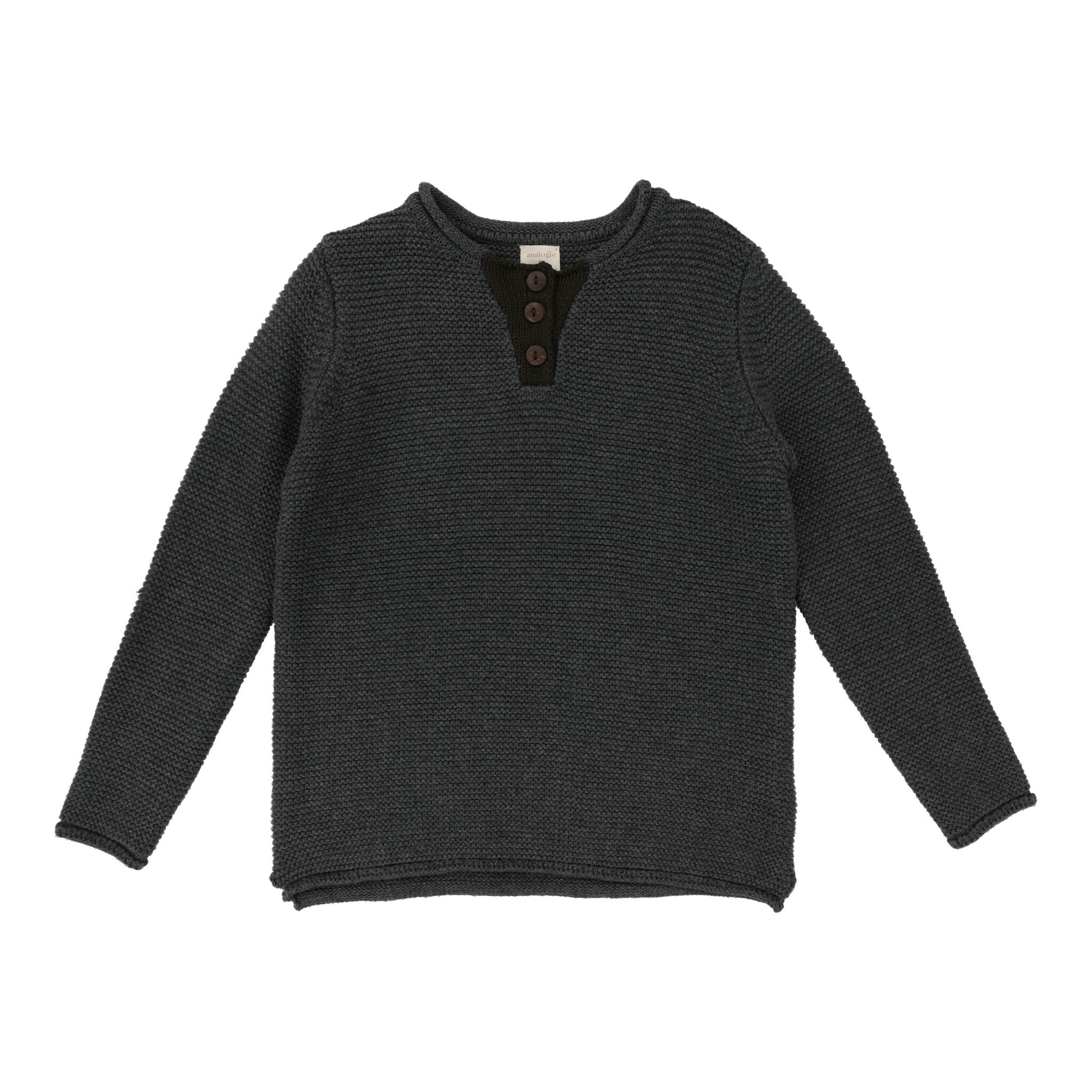 Analogie Contrast Placket Sweater - FW24 -