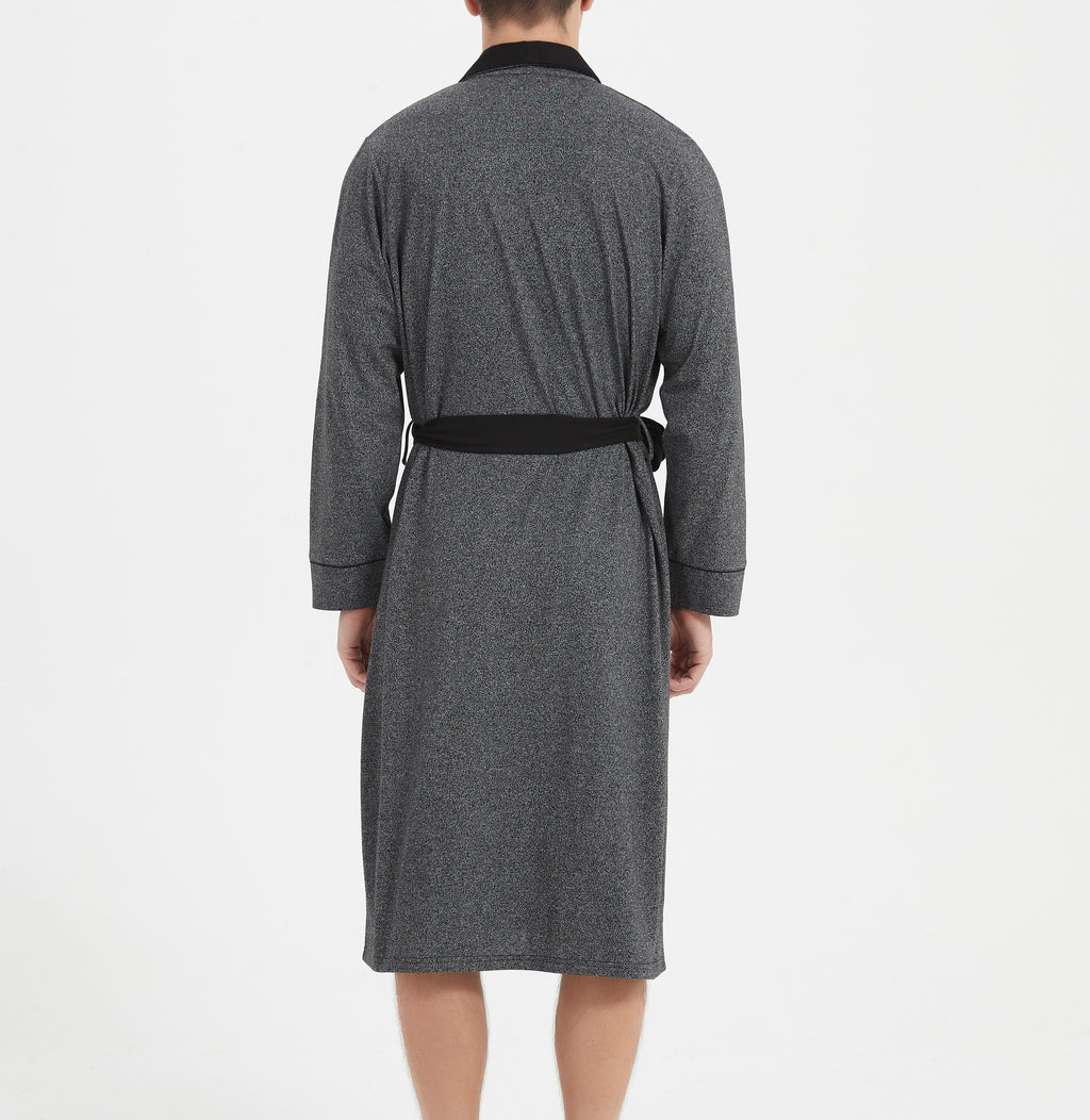 Ven Dave Mens Wrap Robe - Blue & Black - R05 -