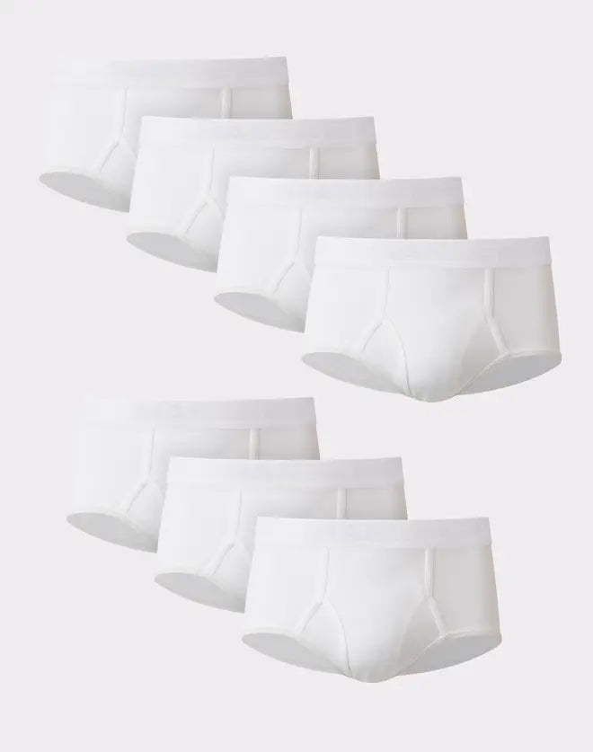Hanes Mens White Briefs - 7 Pack -