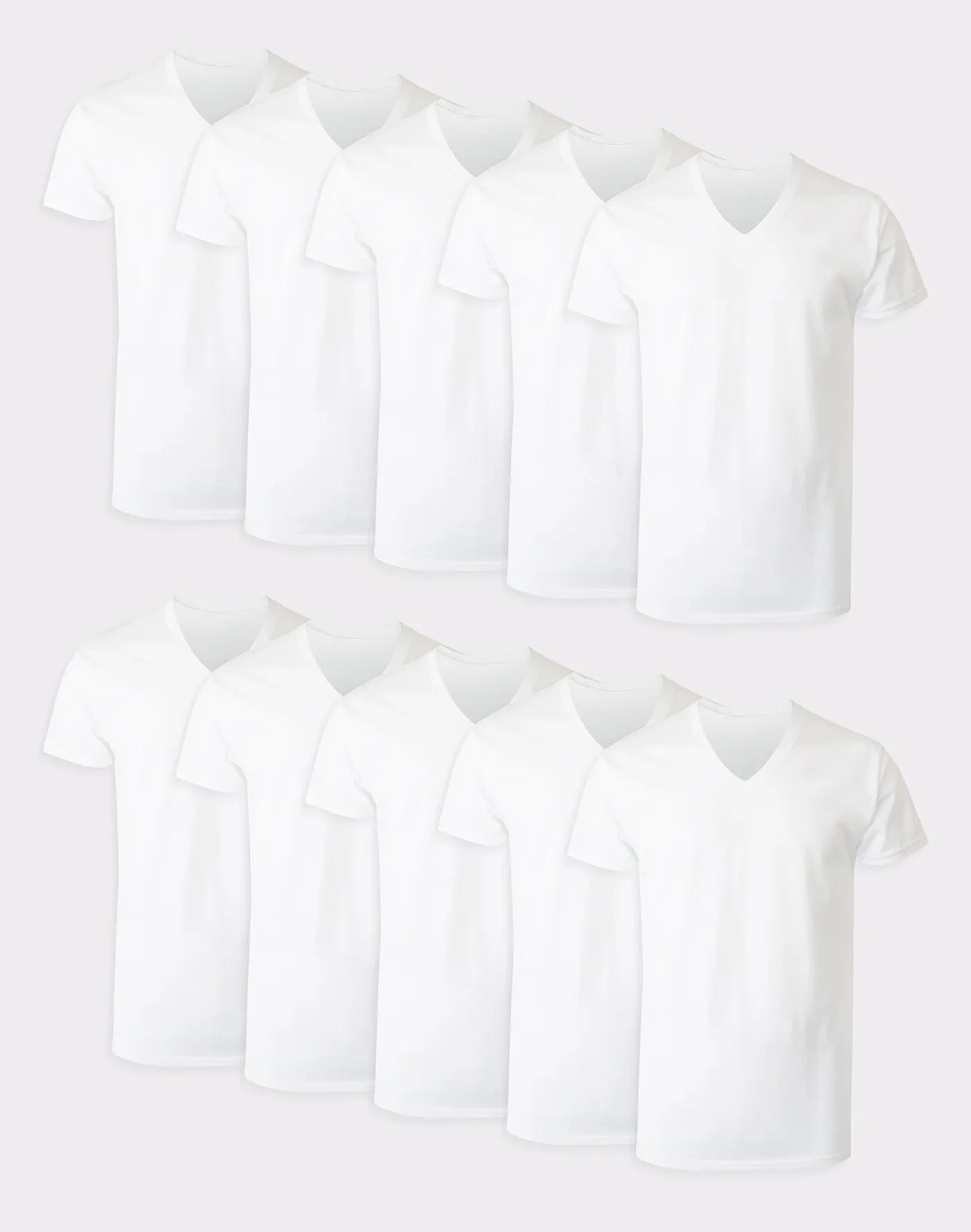Hanes Mens V-Neck Undershirts - 10 Pack -