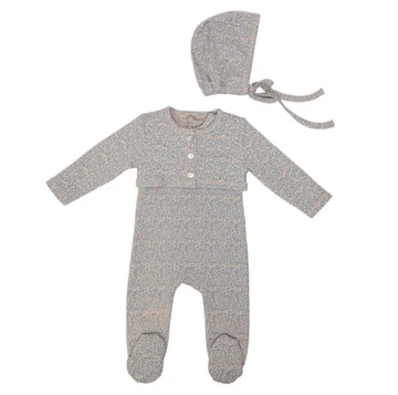 Bunny Love Boys Leopard Print Footie - FL1761 - FW26 -