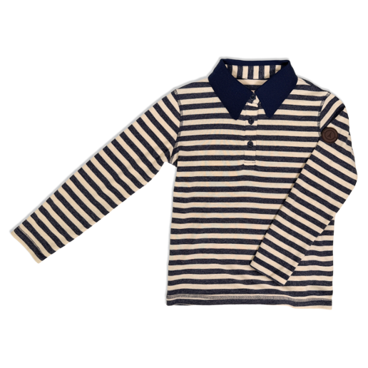 Jolie Enfants Heather Striped Polo - FB1161 - FW26 -