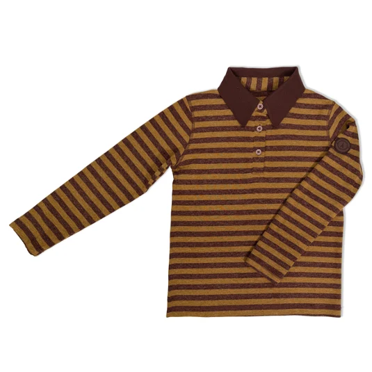 Jolie Enfants Heather Striped Polo - FB1161 - FW26 -