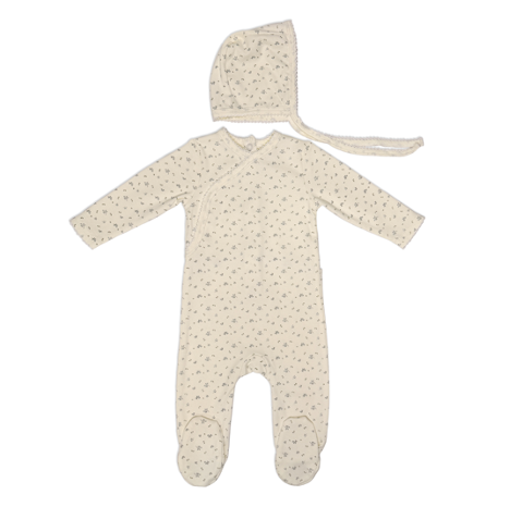 Bunny Love Boys Floral Print Footie - FL1762 - FW26 -