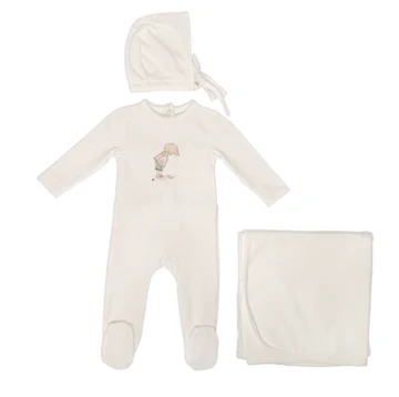 Bunny Love Boys Garden Folk Footie Set - FL1765-S - FW26 -