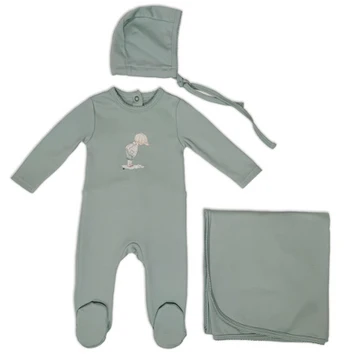 Bunny Love Boys Garden Folk Footie Set - FL1765-S - FW26 -