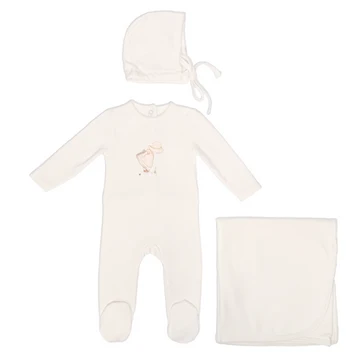 Bunny Love Girls Garden Folk Footie Set - FL2765-S - FW26 -