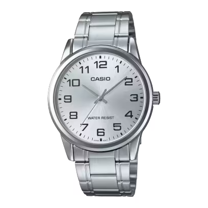 Casio Mens Silver Watch - White/Silver