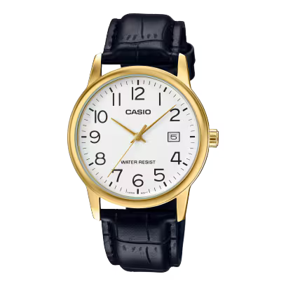 Casio Black Leather Watch