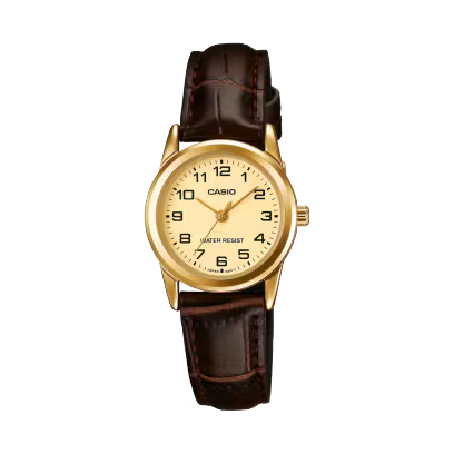 Casio Mens Crocodile Leather Watch