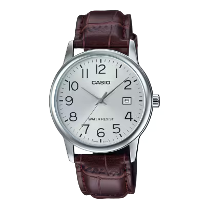 Casio Mens Crocodile Leather Watch