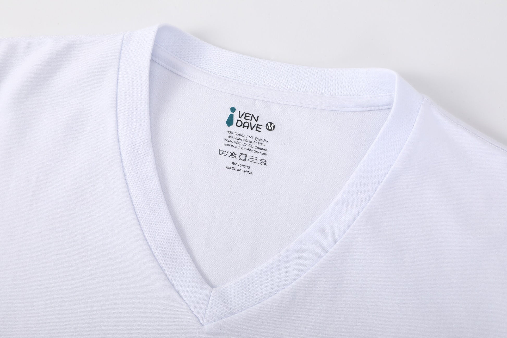 Ven Dave Mens V-Neck Undershirts - 2 Pack -