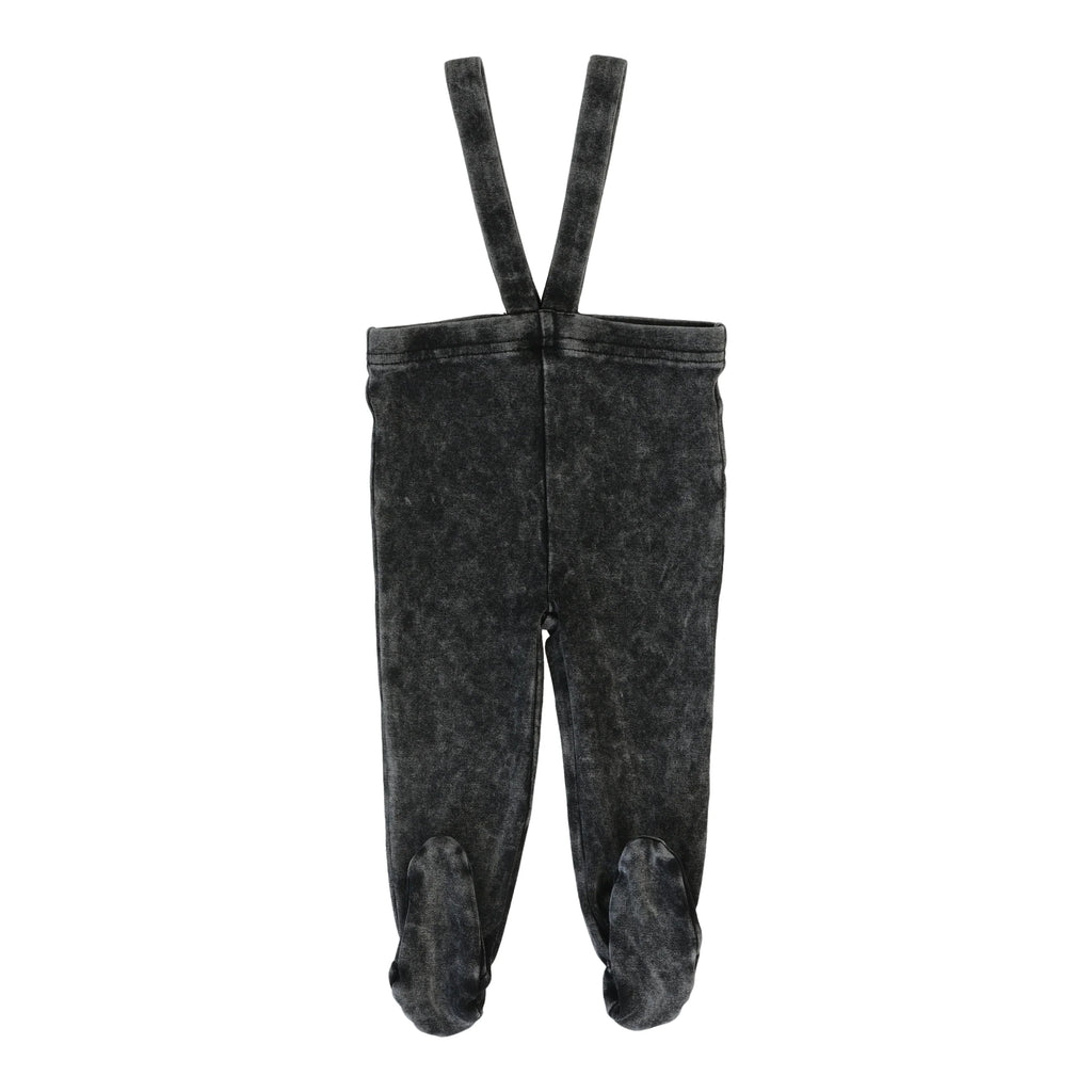 Lil Legs Ribbed Footed Suspender Leggings -  Basic Colors -