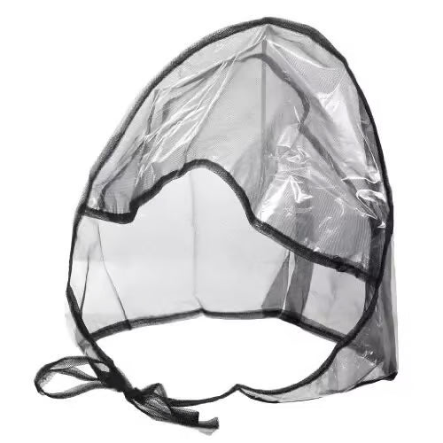 La Mart Black Plastic Rain Bonnet