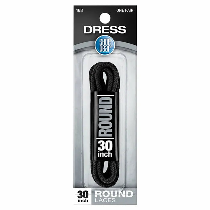 Shoe Gear 30" Black Round Shoe Laces