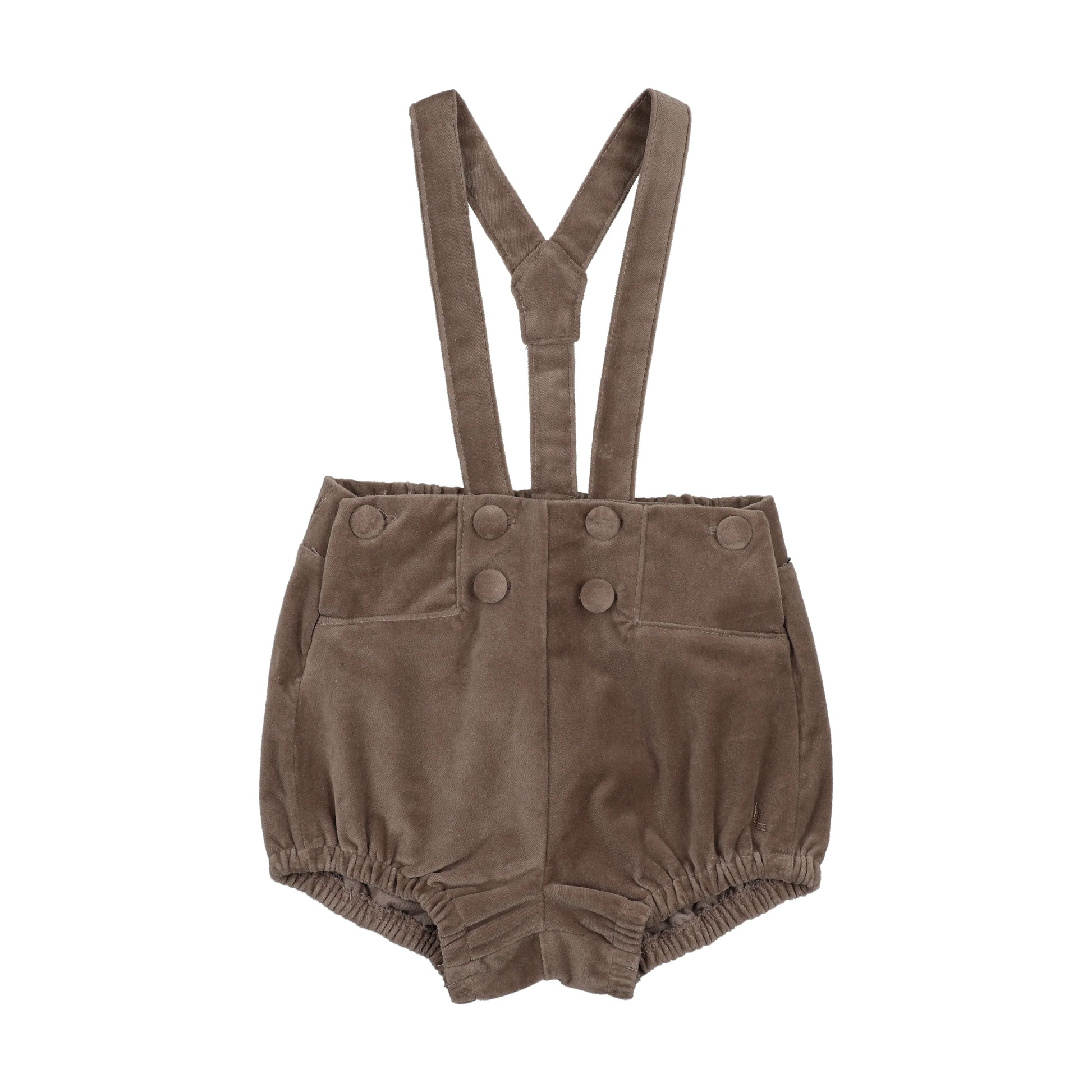 Analogie Velvet Gathered Suspender Shorts - FW26 -