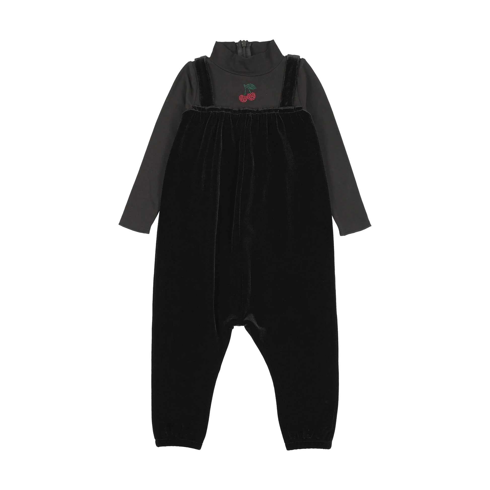 Lil Legs Cherry Mockneck Romper - FW26 -