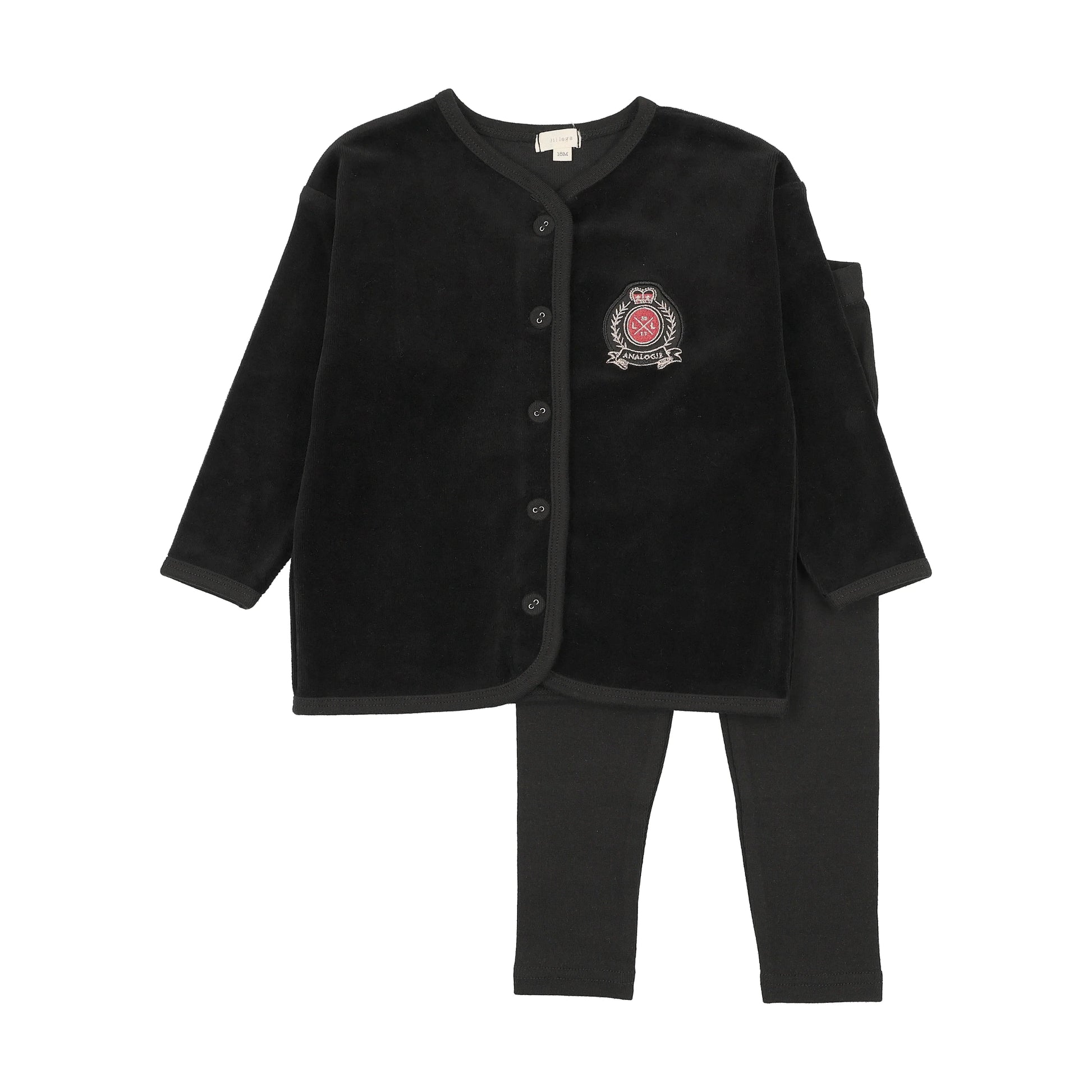 Lil Legs Velour Crest Lounge Set - FW26 -