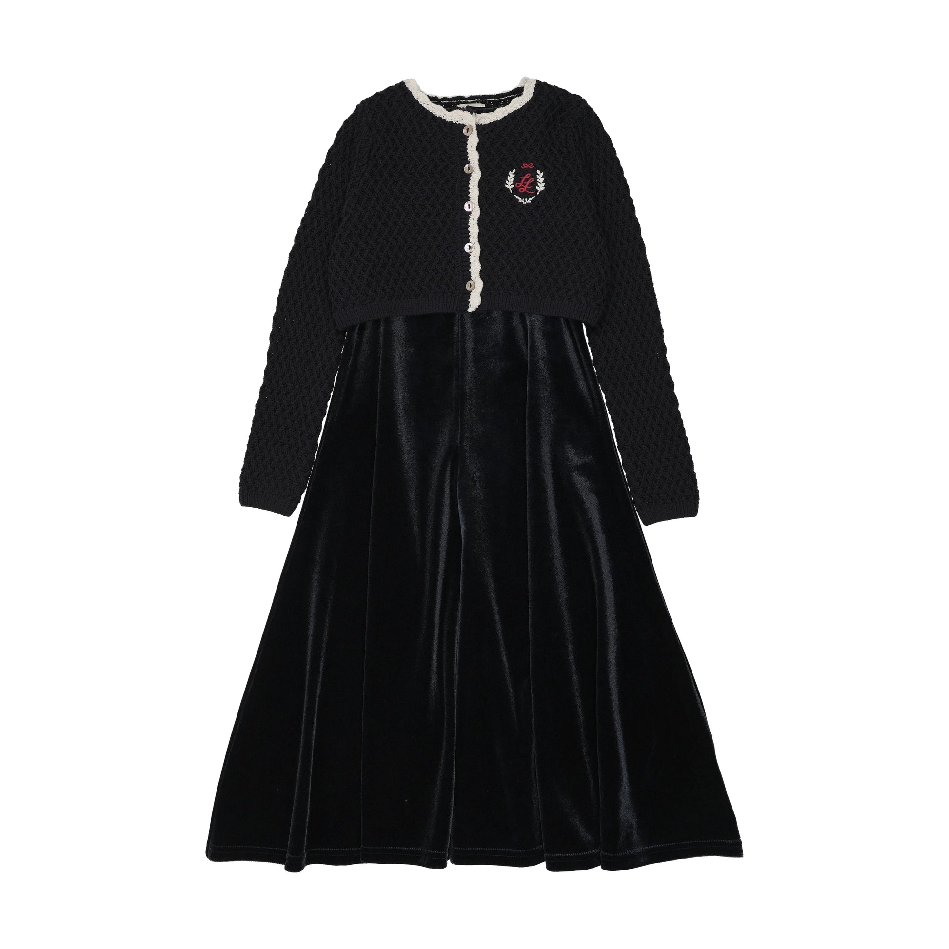 Lil Legs Crest Maxi Cardigan Set - FW26 -