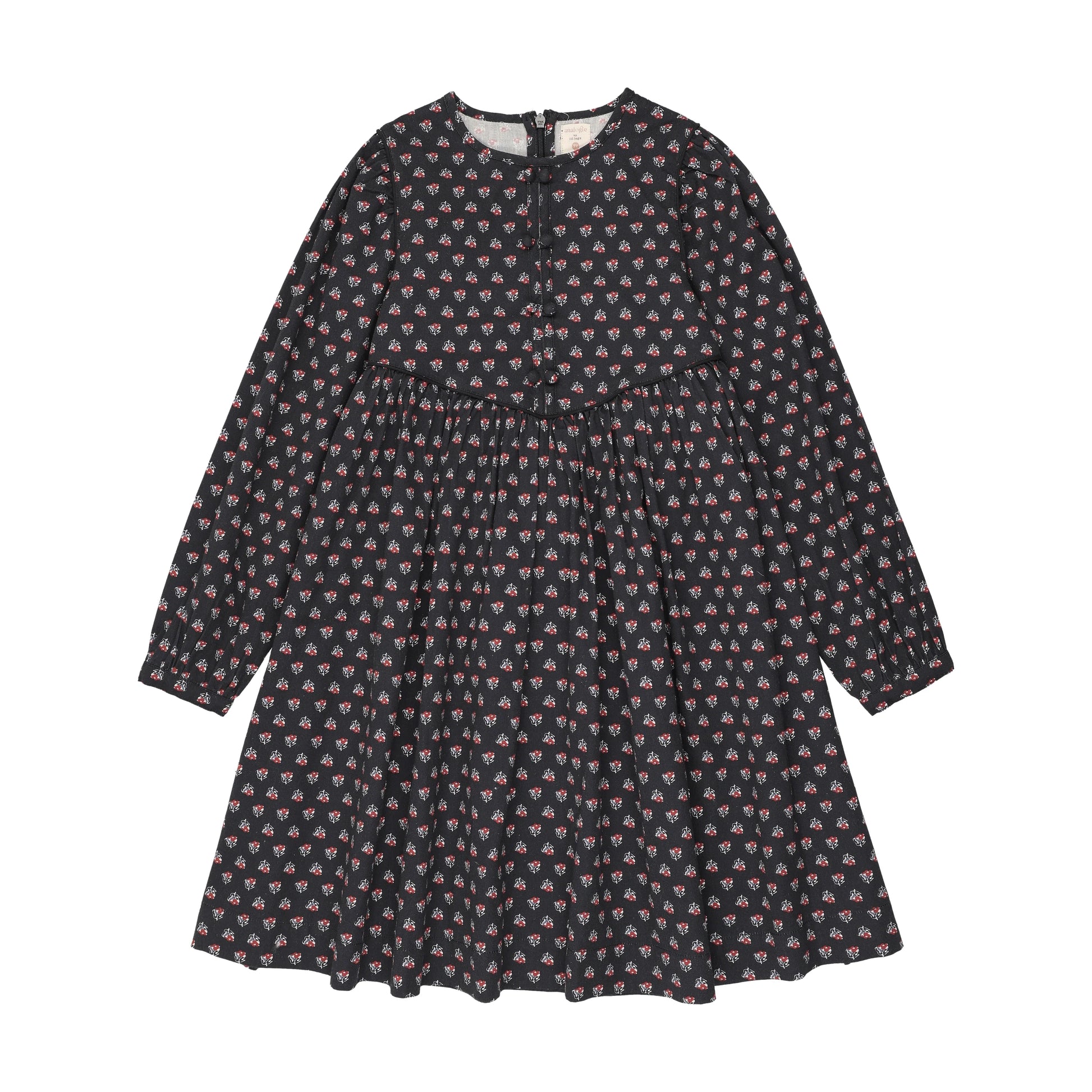 Analagie Home Garden Velvet Trim Dress Big Girl - FW26 -