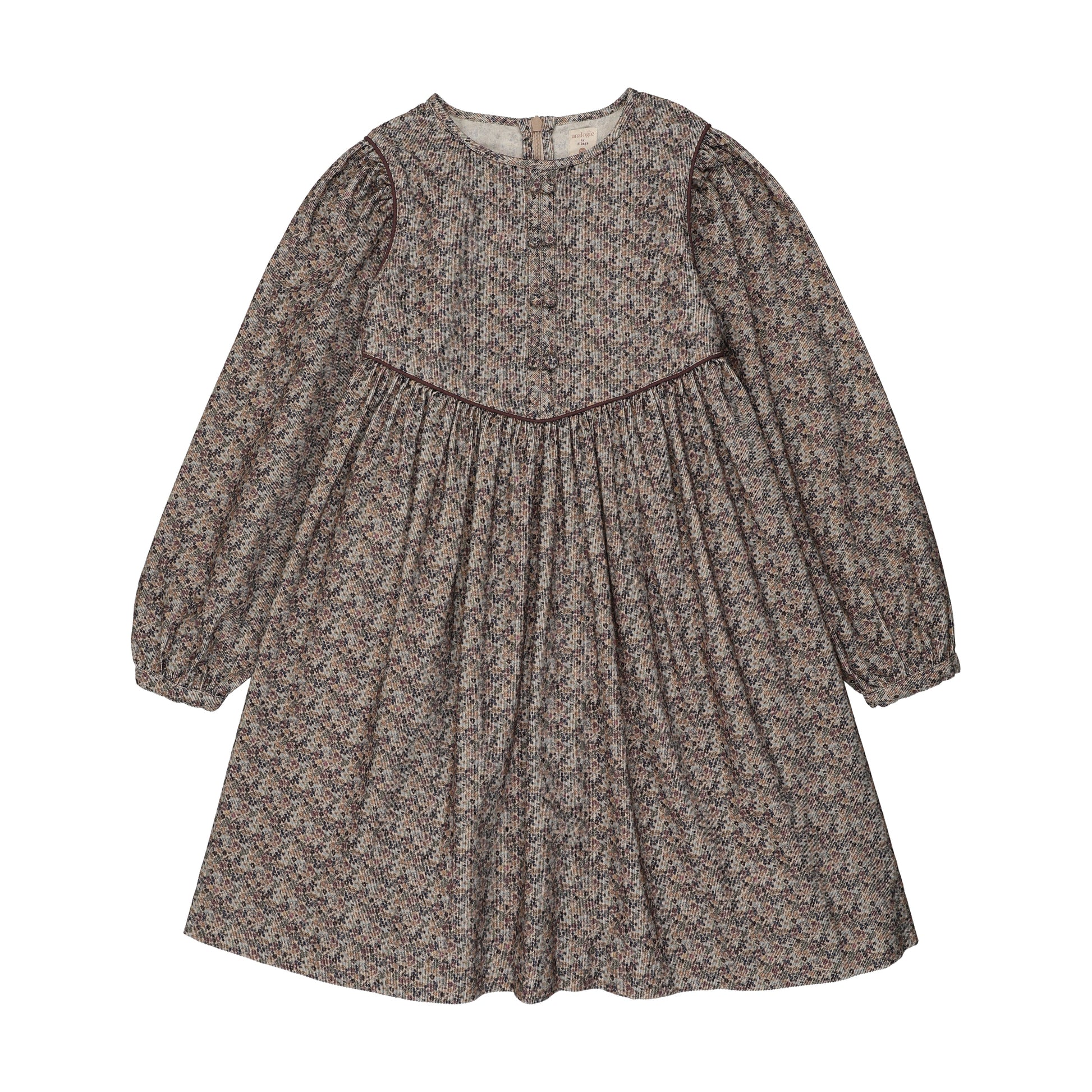 Analagie Home Garden Velvet Trim Dress Big Girl - FW26 -