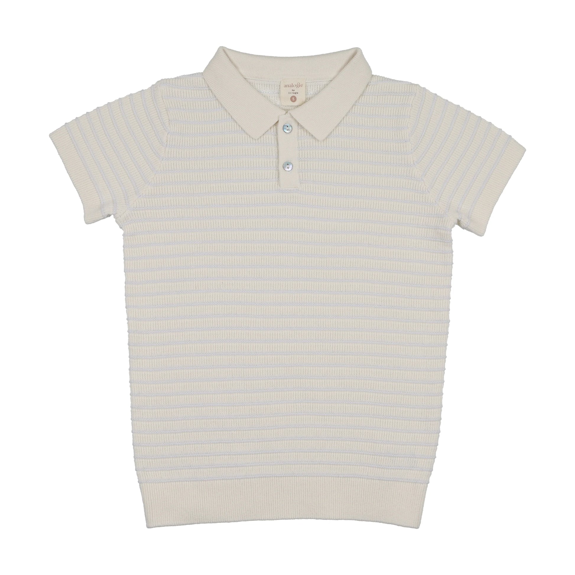 Analogie Textured Stripe Knit Polo - SS26 -