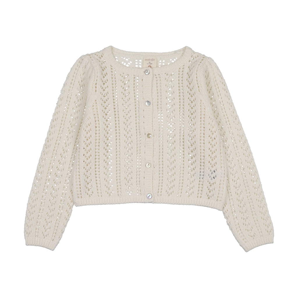 Analogie Girls Pointelle Cardigan - SS26 -