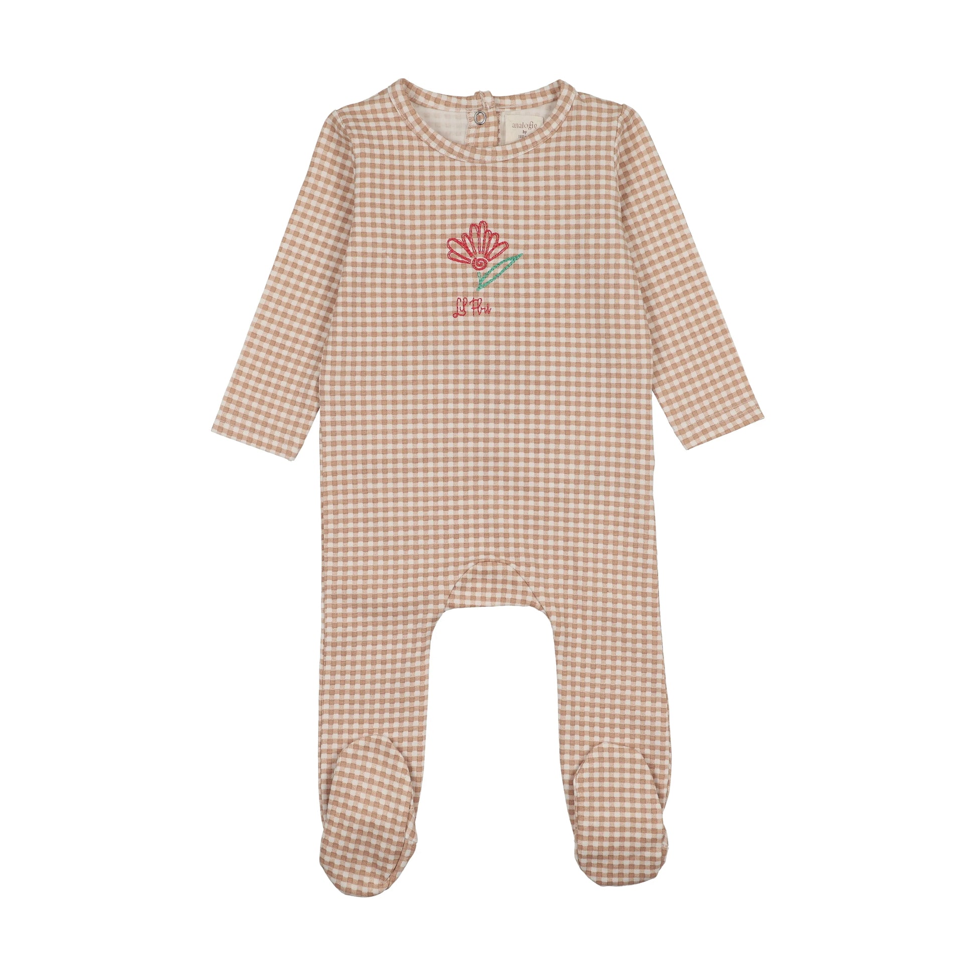 Analogie Gingham Flower Footie - SS26 -