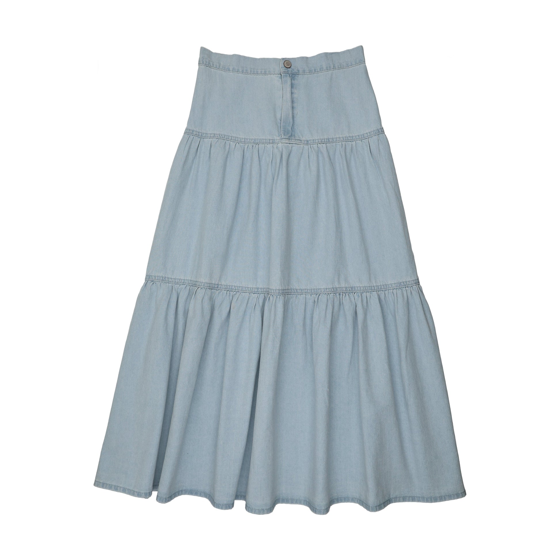 Lil Legs Denim Tiered Maxi Skirt - SS26 -